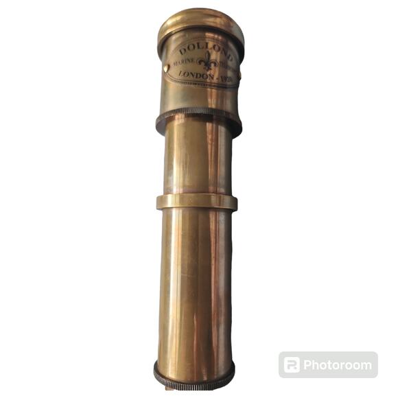 Dollond London Nautical Maritime Telescope Marine Antique Brass Pirate Spyglass - Picture 7 of 10